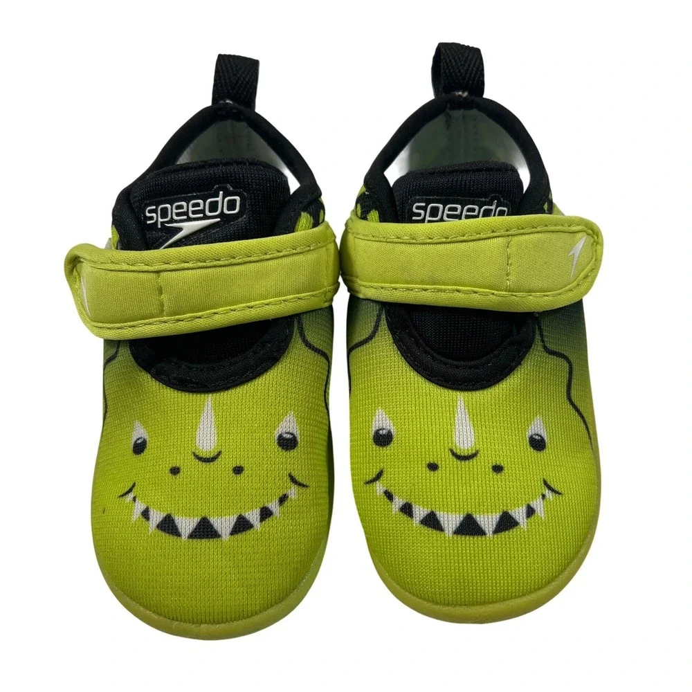 Speedo Kids Original Surfwalker Water‎ Shoes Dinosaur Green Size 5/6 Beach